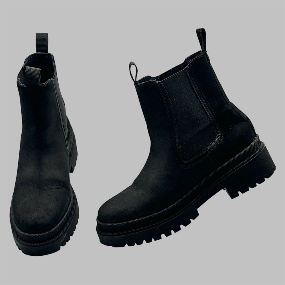 Thursday Boot Co Women’s Size 8 Black Matte Legend Platform Boots Ankle Lug